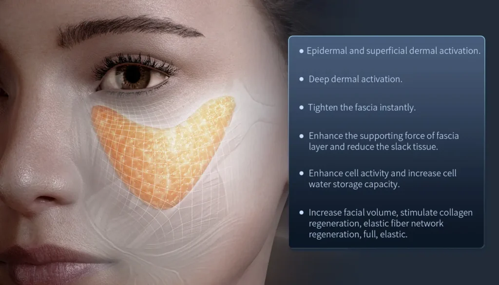 HIFU face lifting wrinkle removal